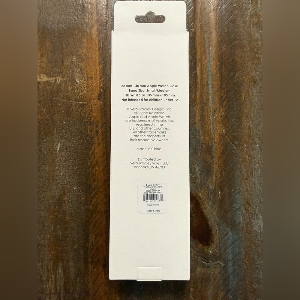 Vera Bradley 38mm 40mm Apple Watch Band Dog Park NWT - Picture 3 of 3